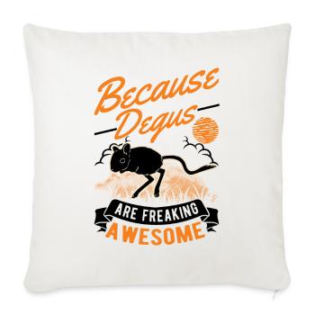 Degu Owner Shrub Rat Forest Degu - Sofa pillowcase 17,3'' x 17,3'' (45 x 45 cm) - natural white - Front