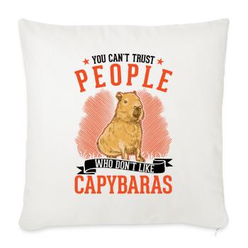 Capybara Cadeau Capybara Capibara - Housse de coussin décorative 45 x 45 cm - blanc nature - Devant
