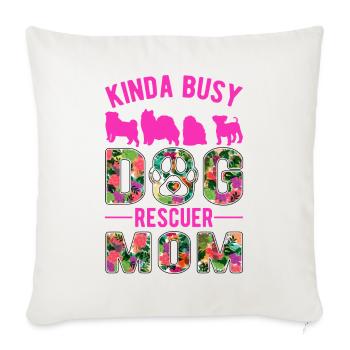 Chien de sauvetage Chien de rue - Housse de coussin décorative 45 x 45 cm - blanc nature - Devant