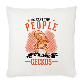 Gecko Gift Leopard Gecko - Sofa pillowcase 17,3'' x 17,3'' (45 x 45 cm) - natural white - Front