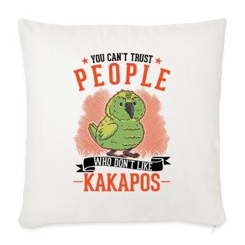 Kakapo New Zealand Parrot - Sofa pillowcase 17,3'' x 17,3'' (45 x 45 cm) - natural white - Front