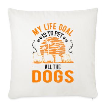 Dog Rescue Street Dog - Sofa pillowcase 17,3'' x 17,3'' (45 x 45 cm) - natural white - Front