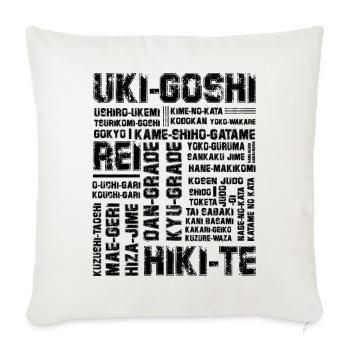 Judo - Housse de coussin décorative 45 x 45 cm - blanc nature - Devant