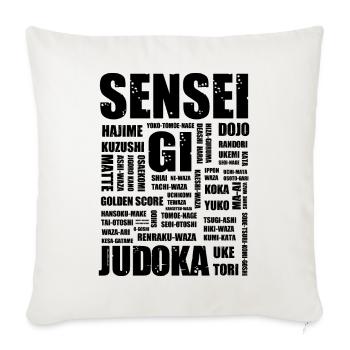 Judo - Housse de coussin décorative 45 x 45 cm - blanc nature - Devant