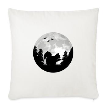 Lune d’écureuil - Housse de coussin décorative 45 x 45 cm - blanc nature - Devant