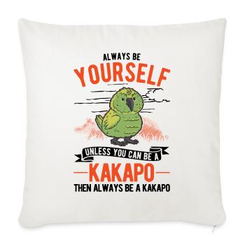 Always be yourself Kakapo - Sofa pillowcase 17,3'' x 17,3'' (45 x 45 cm) - natural white - Front