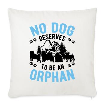 Dog Rescue Street Dog - Sofa pillowcase 17,3'' x 17,3'' (45 x 45 cm) - natural white - Front