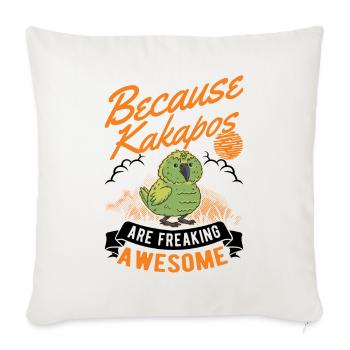 Kakapo Bird Night Parrot - Sofa pillowcase 17,3'' x 17,3'' (45 x 45 cm) - natural white - Front