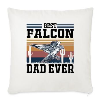 Meilleur Faken Père Faucons Papa Fauconnerie - Housse de coussin décorative 45 x 45 cm - blanc nature - Devant