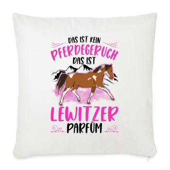 Lewitzer Parfüm Lewitzer Pferd Geruch - Sofakissenbezug 45 x 45 cm - Naturweiß  - Vorne