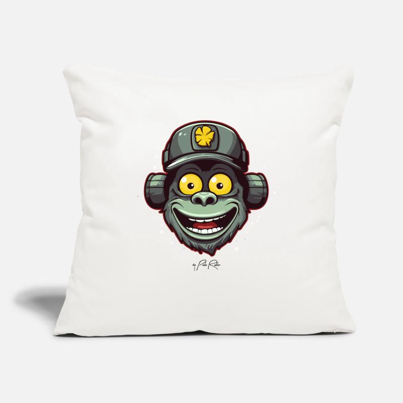 Funky, funny, friendly monkey Sofa pillowcase 17,3'' x 17,3'' (45 x 45 cm)