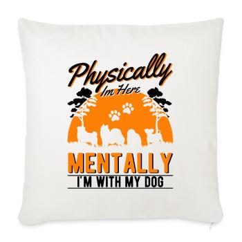 Dog Rescue Street Dog - Sofa pillowcase 17,3'' x 17,3'' (45 x 45 cm) - natural white - Front