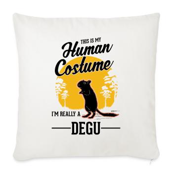 Degu Human Costume Forest Degu Halloween - Sofa pillowcase 17,3'' x 17,3'' (45 x 45 cm) - natural white - Front