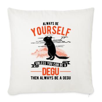 Soyez toujours vous-même Degu Walddegu - Housse de coussin décorative 45 x 45 cm - blanc nature - Devant