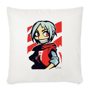 Anime Manga Mädchen beobachtet die Jungs - Sofakissenbezug 45 x 45 cm - Naturweiß  - Vorne