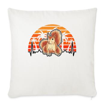 Squirrel Heartbeat - Sofa pillowcase 17,3'' x 17,3'' (45 x 45 cm) - natural white - Front