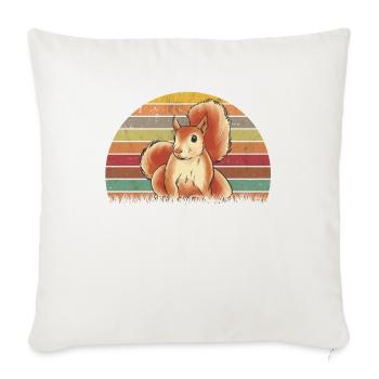 Eichhörnchen Retro Squirrel - Sofa pillowcase 17,3'' x 17,3'' (45 x 45 cm) - natural white - Front