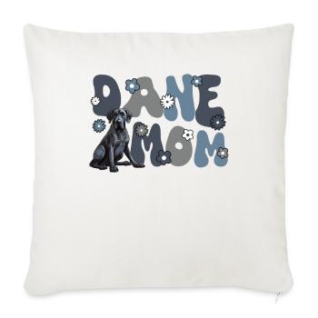 Dogue Allemand Groovy Dane Maman - Housse de coussin décorative 45 x 45 cm - blanc nature - Devant