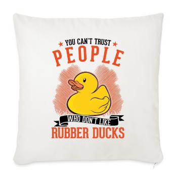 Rubber Duck Gift Rubber Duck Rubber Duck - Sofa pillowcase 17,3'' x 17,3'' (45 x 45 cm) - natural white - Front