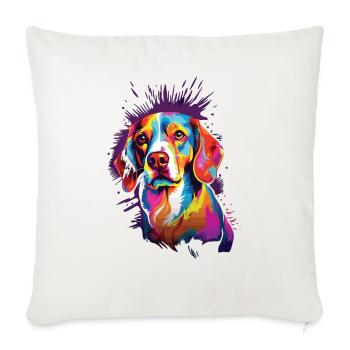 Watercolor Colorful Beagle - Sofa pillowcase 17,3'' x 17,3'' (45 x 45 cm) - natural white - Front