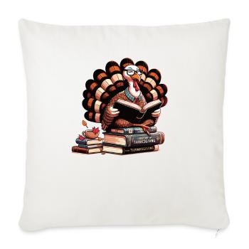 Thanksgiving lecture Turquie Booklover Book - Housse de coussin décorative 45 x 45 cm - blanc nature - Devant