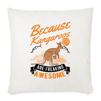 Parce que les kangourous sont des kangourous vraiment géniaux - Housse de coussin décorative 45 x 45 cm - blanc nature - Devant