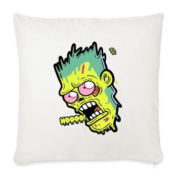 Cartoon Zombie sagt Nein - Sofakissenbezug 45 x 45 cm - Naturweiß  - Vorne