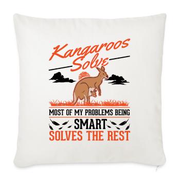 Kangaroo Australia Kangaroo - Sofa pillowcase 17,3'' x 17,3'' (45 x 45 cm) - natural white - Front