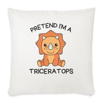 Imagine I'm a Triceratops Halloween - Sofa pillowcase 17,3'' x 17,3'' (45 x 45 cm) - natural white - Front