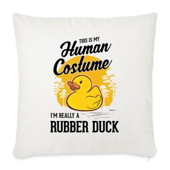Rubber Duck Halloween Rubber Duck Rubber Duck - Sofa pillowcase 17,3'' x 17,3'' (45 x 45 cm) - natural white - Front