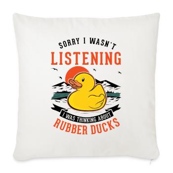 Rubber Duck Gift Rubber Duck Rubber Duck - Sofa pillowcase 17,3'' x 17,3'' (45 x 45 cm) - natural white - Front