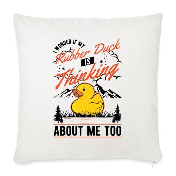 Canard en caoutchouc cadeau canard en caoutchouc canard en caoutchouc - Housse de coussin décorative 45 x 45 cm - blanc nature - Devant