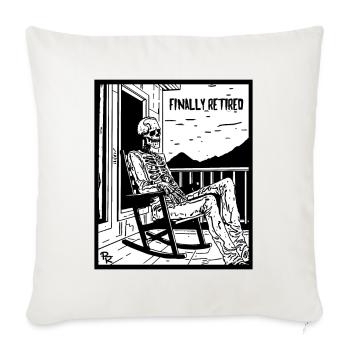 Enfin à la retraite : Trop tard, vieux zombie - Housse de coussin décorative 45 x 45 cm - blanc nature - Devant