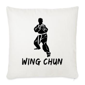 Wing Chun - Housse de coussin décorative 45 x 45 cm - blanc nature - Devant