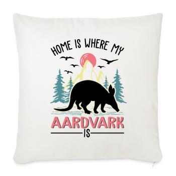 Home is where my aardvark is - Sofa pillowcase 17,3'' x 17,3'' (45 x 45 cm) - natural white - Front