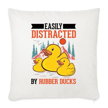 Rubber Duck Gift Rubber Duck Rubber Duck - Sofa pillowcase 17,3'' x 17,3'' (45 x 45 cm) - natural white - Front