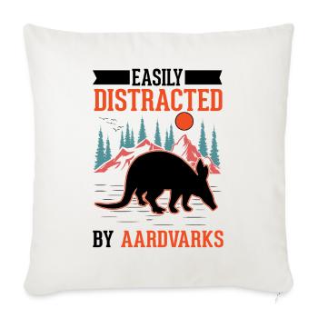 Easily distracted by Aardvarks Aardvark - Sofa pillowcase 17,3'' x 17,3'' (45 x 45 cm) - natural white - Front