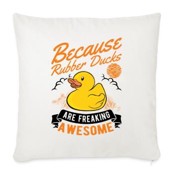 Rubber Duck Gift Rubber Duck Rubber Duck - Sofa pillowcase 17,3'' x 17,3'' (45 x 45 cm) - natural white - Front