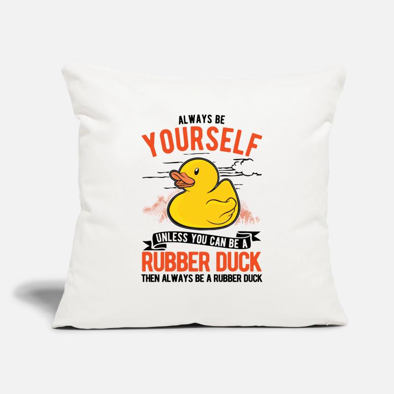 Always be yourself Rubber Duck Gummiente Sofakissenbezug 45 x 45 cm