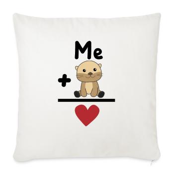 Funny Otter rake formula for animal lovers - Sofa pillowcase 17,3'' x 17,3'' (45 x 45 cm) - natural white - Front