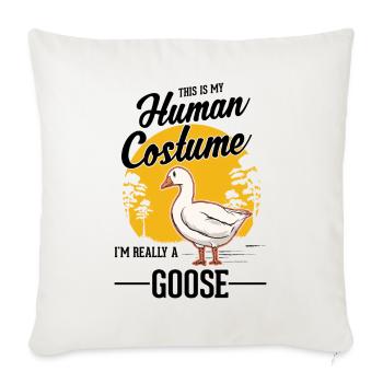 Geese Human Costume Halloween Goose Breeder Goose - Sofa pillowcase 17,3'' x 17,3'' (45 x 45 cm) - natural white - Front