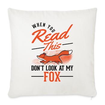 Fox Gift Red Fox - Sofa pillowcase 17,3'' x 17,3'' (45 x 45 cm) - natural white - Front