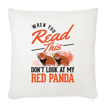Cadeau Panda roux Panda roux - Housse de coussin décorative 45 x 45 cm - blanc nature - Devant