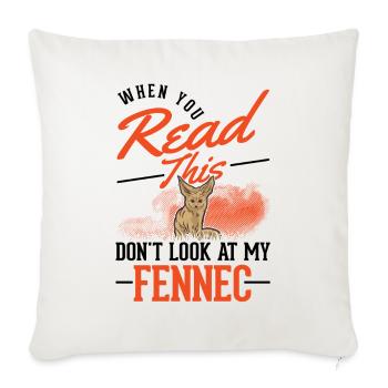 Fennec Gift Desert Fox Fennec - Sofa pillowcase 17,3'' x 17,3'' (45 x 45 cm) - natural white - Front