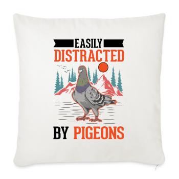 Pigeon, pigeon fancier, city pigeon, racing pigeon - Sofa pillowcase 17,3'' x 17,3'' (45 x 45 cm) - natural white - Front