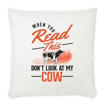 Cow Gift Farmer Cattle Breeder Cows - Sofa pillowcase 17,3'' x 17,3'' (45 x 45 cm) - natural white - Front