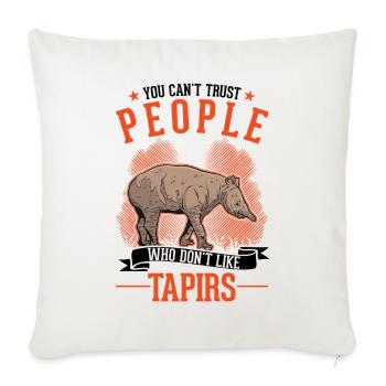 Tapir Lowland Tapir Tapirdae Tapir - Sofa pillowcase 17,3'' x 17,3'' (45 x 45 cm) - natural white - Front