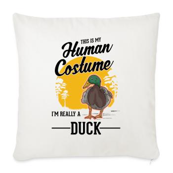 Duck Costume Duck Breeder Halloween - Sofa pillowcase 17,3'' x 17,3'' (45 x 45 cm) - natural white - Front