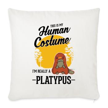 Platypus Human Costume Halloween - Sofa pillowcase 17,3'' x 17,3'' (45 x 45 cm) - natural white - Front