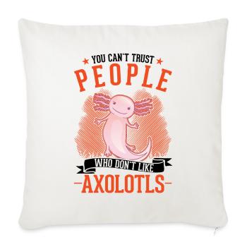 Axolotl cadeau amphibien axolotl - Housse de coussin décorative 45 x 45 cm - blanc nature - Devant